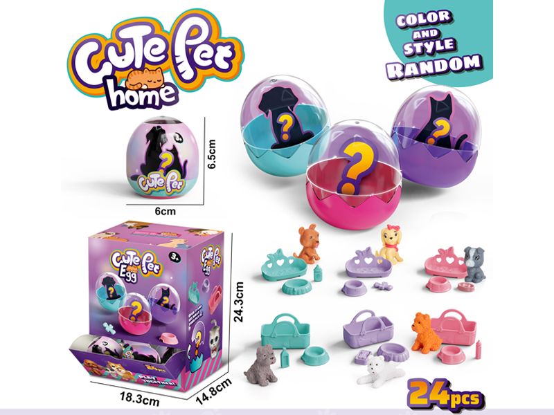 24PCS Blind Box Egg Pet Dog