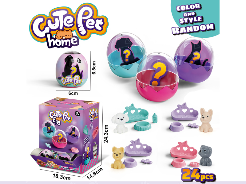 24PCS Blind Box Egg Pet Dog