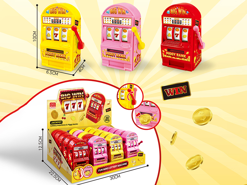 Fun Mini Lottery Machine Piggy Bank 20pcs