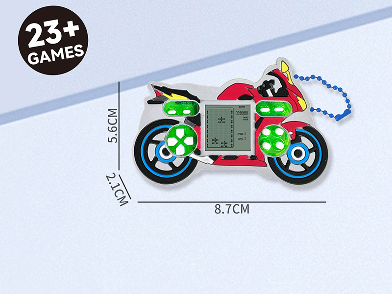 Motorcycle Shaped Mini Tetris Game Console(Bead Chain)