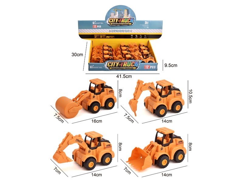 12PCSFriction Engineering Vehicle