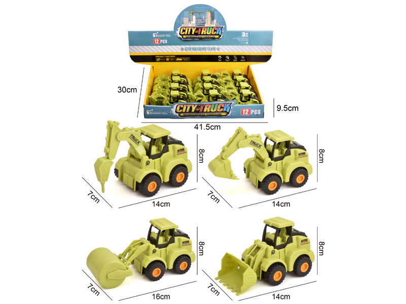 12PCSFriction Engineering Vehicle