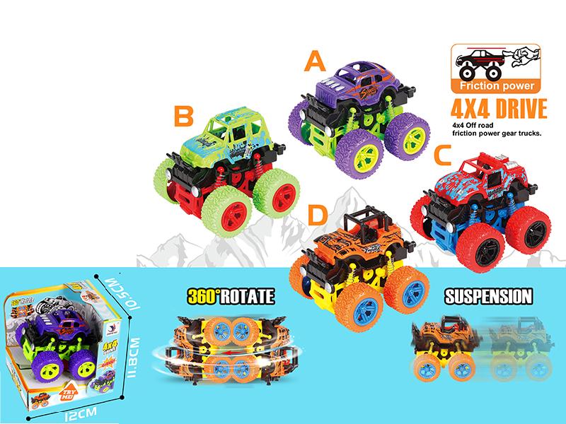 4WD Friction Stunt Off-Road Vehicle