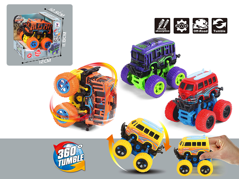 4WD Friction Stunt Bus