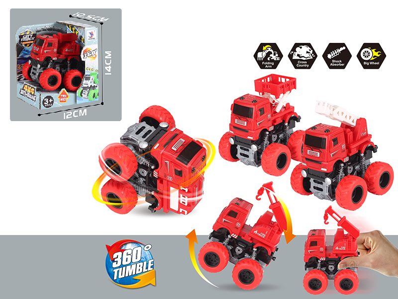 Friction Stunt Fire Engines 2pcs