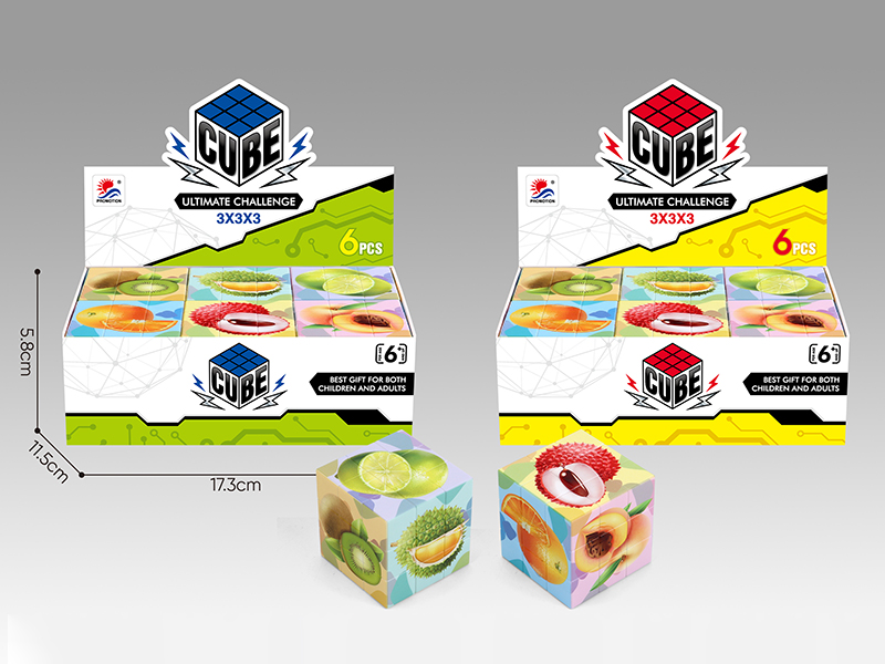 3x3x3 Rubik's Cube(Fruit Theme)6pcs