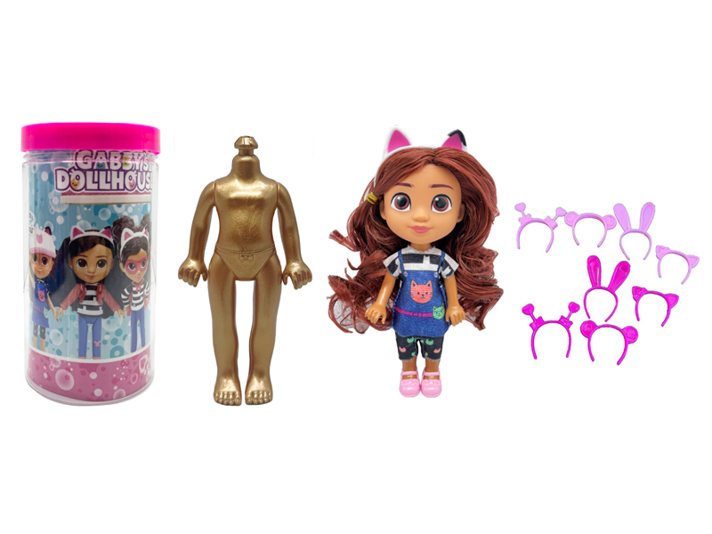 6.5 Inch Solid Doll House With Headphones