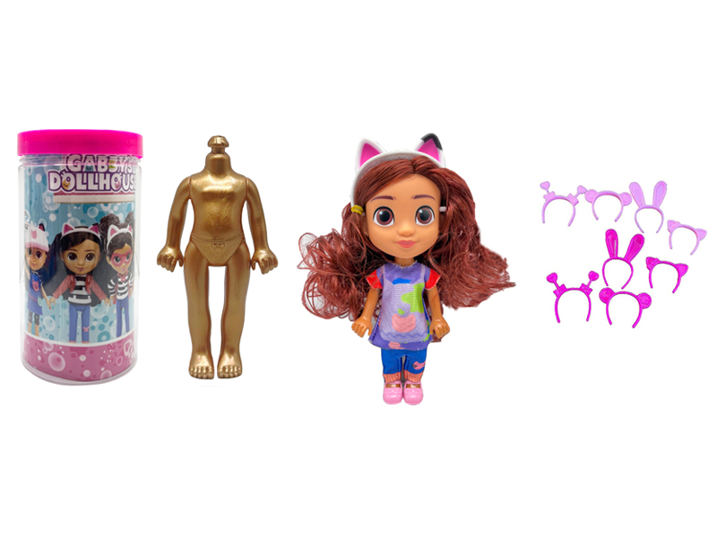 6.5 Inch Solid Doll House With Headphones