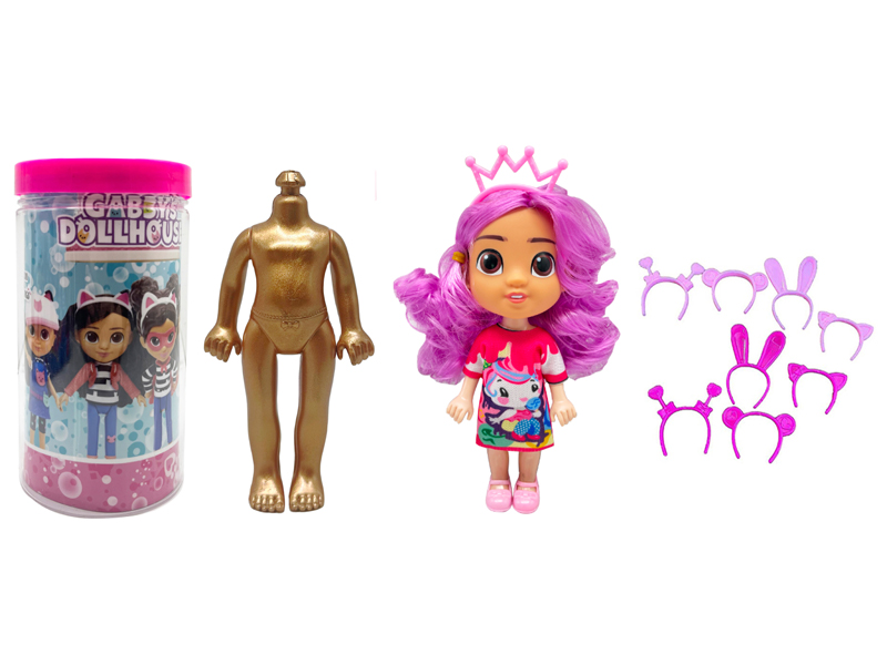 6.5 Inch Solid Doll House With Headphones