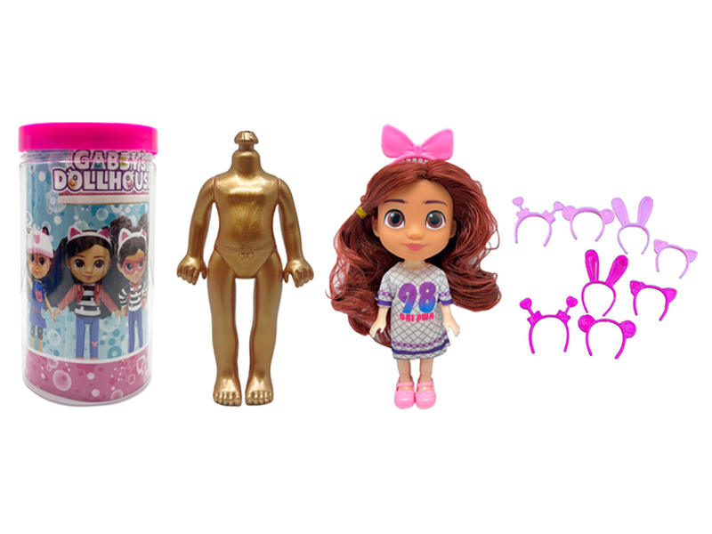 6.5 Inch Solid Doll House With Headphones