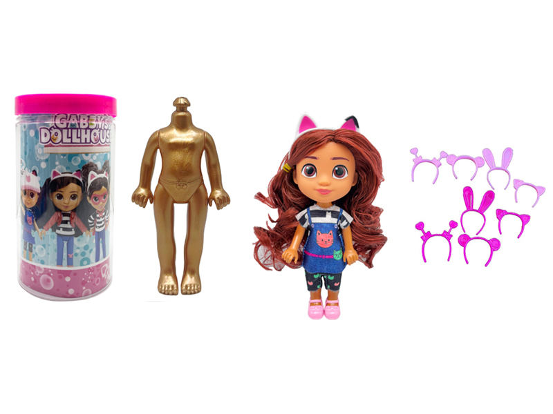 6.5 Inch Solid Doll House With Headphones