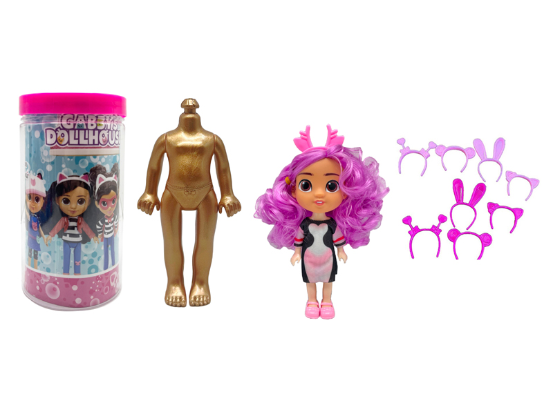 6.5 Inch Solid Doll House With Headphones