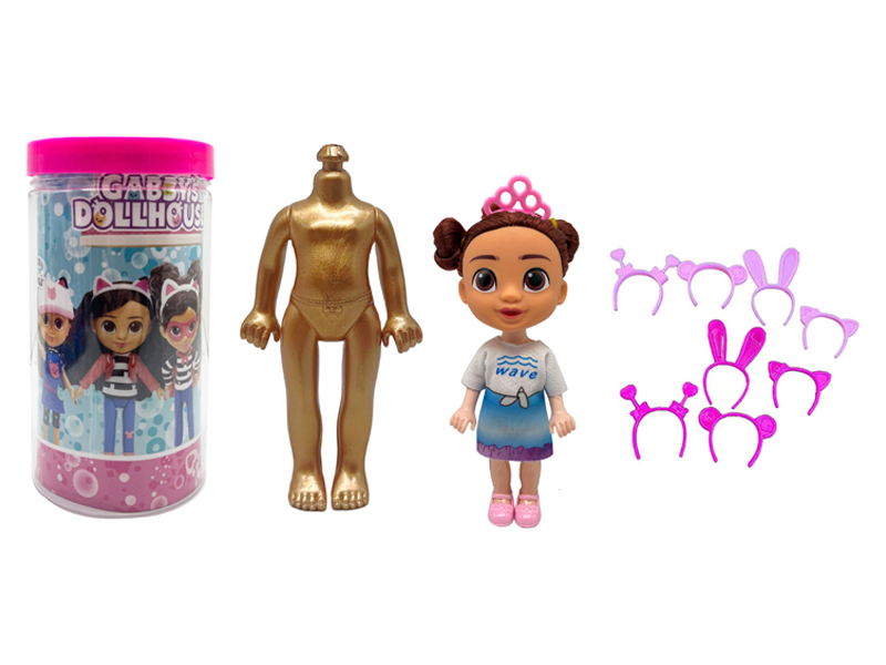 6.5 Inch Solid Doll House With Headphones