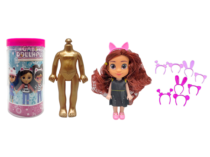 6.5 Inch Solid Doll House With Headphones