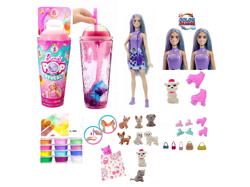 11.5-Inch Solid Beverage Cup Doll With Slime Crystal Mud
