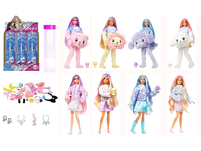 6PCS 11.5-Inch 12 Joint Solid Rainbow Monkey Doll