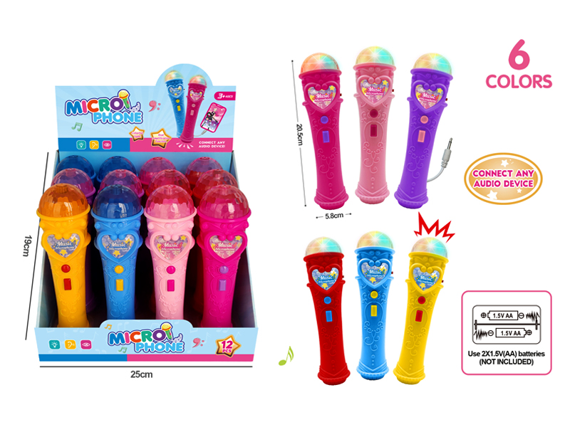 12PCS Loudspeaker Microphone With Light