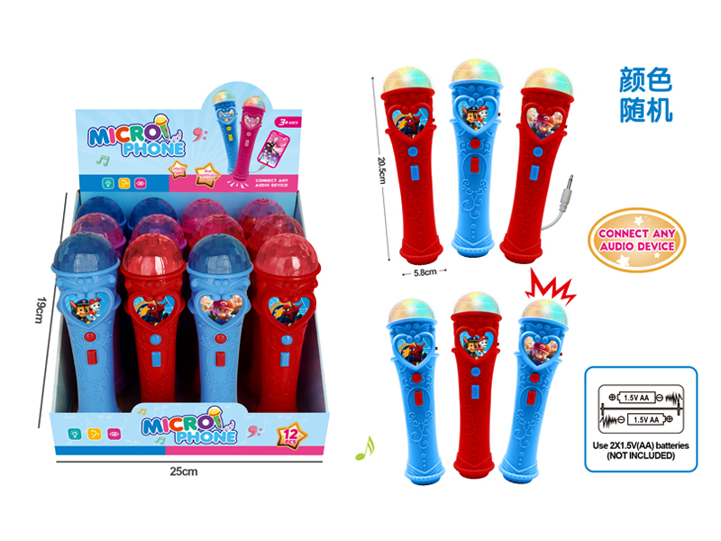 12PCS Loudspeaker Boy Microphone With Light