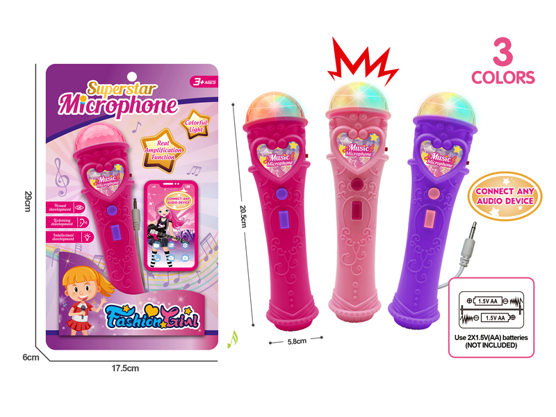 Loudspeaker Girl Microphone With Light