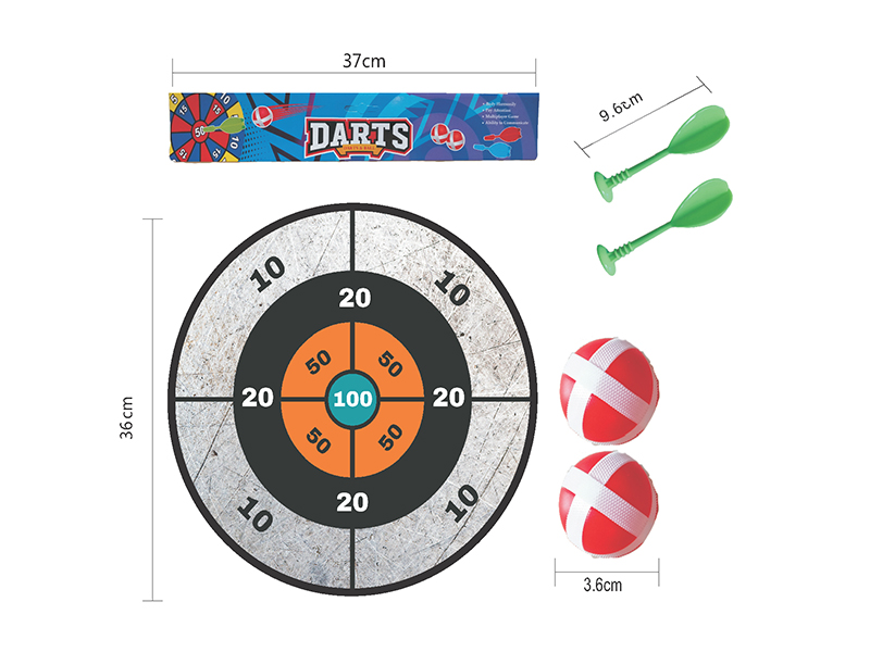 36cm Velcro Dartboard(2 Darts, 2 Sticky Balls)