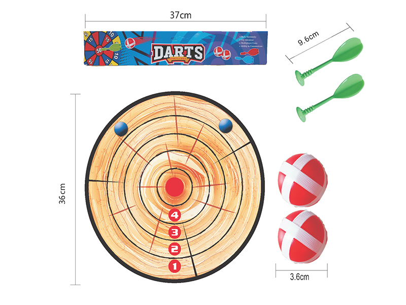 36cm Velcro Dartboard(2 Darts, 2 Sticky Balls)