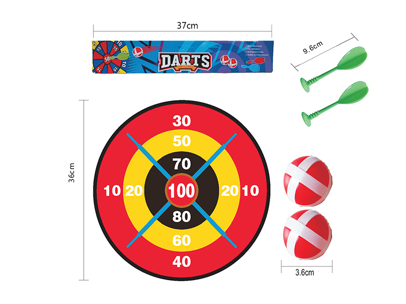 36cm Velcro Dartboard(2 Darts, 2 Sticky Balls)
