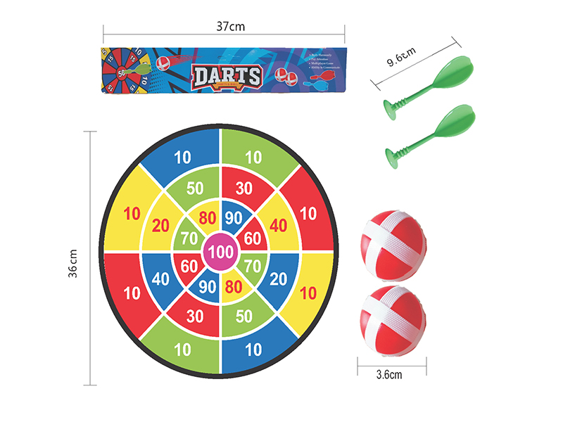 36cm Velcro Dartboard(2 Darts, 2 Sticky Balls)