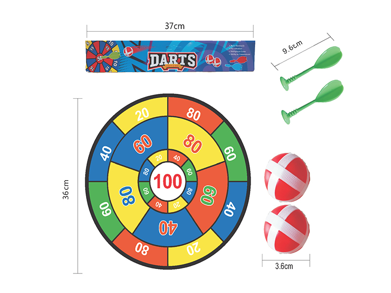 36cm Velcro Dartboard(2 Darts, 2 Sticky Balls)