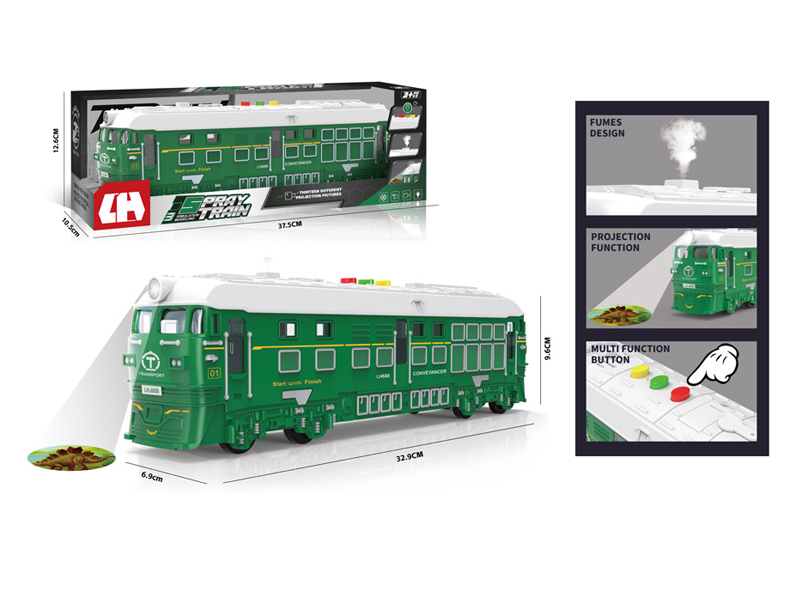 Friction Spray Projection Train With Sound And Light