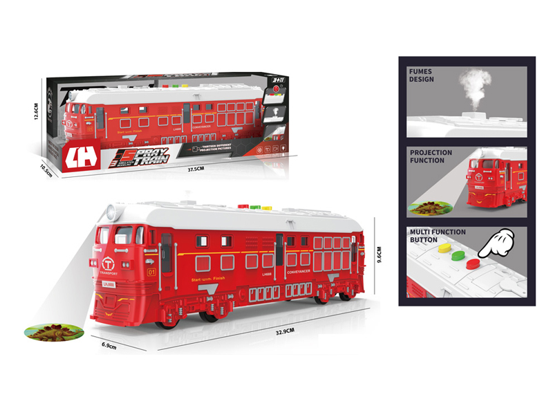 Friction Spray Projection Train With Sound And Light