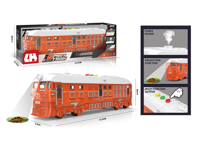Friction Spray Projection Train With Sound And Light
