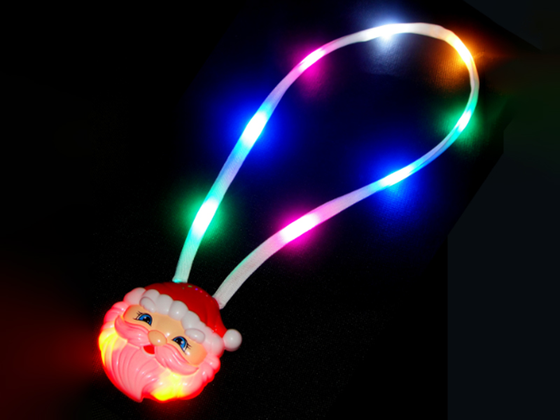 Santa Claus Flashing Necklace(10 Lights, No Music)