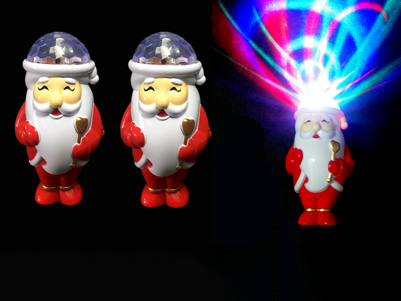 Santa Claus Rotating Ball Toy With 3 Lights And Christmas Song