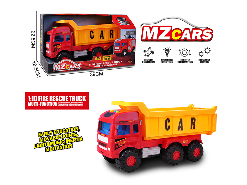 Extra-Large Friction Fire Truck With Light And Music