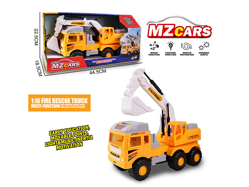 Extra-Large Friction Engineering Vehicle With Light And Music