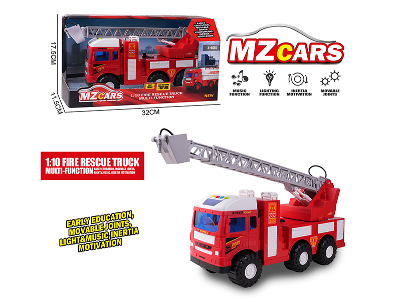 Medium Friction Sprinkler Fire Truck With Light And Music