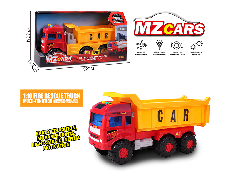 Medium Friction Fire Truck With Light And Music