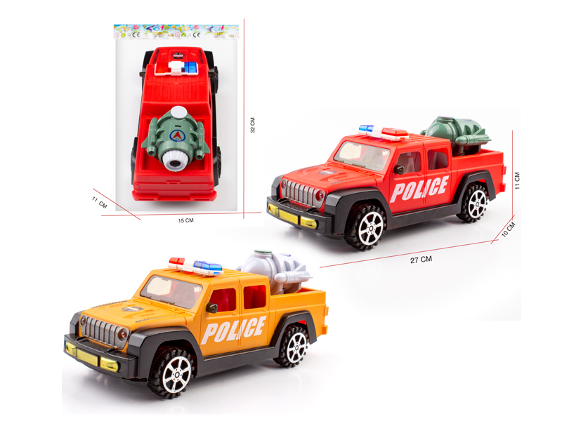 1:16 Wrangler Pickup Truck Friction Police Car
