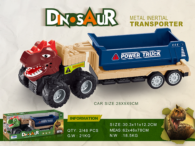 Double Friction Alloy Dinosaur Dump Truck