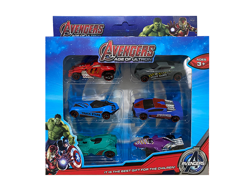 Avengers Slide Alloy Cars 6pcs