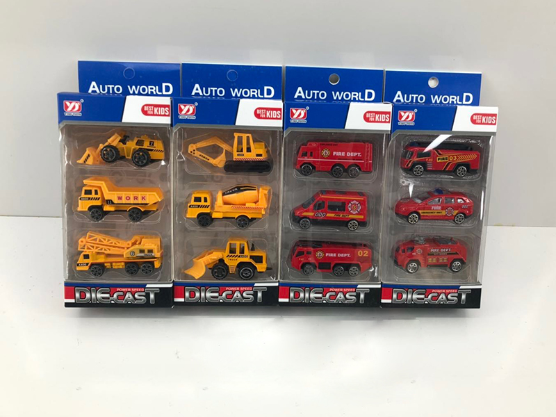 Slide Alloy Cars 3pcs