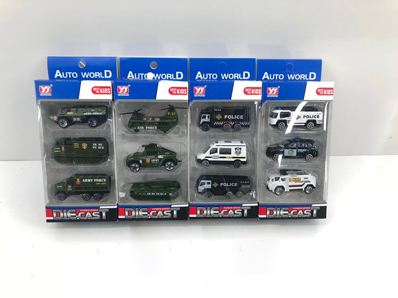 Slide Alloy Cars 3pcs