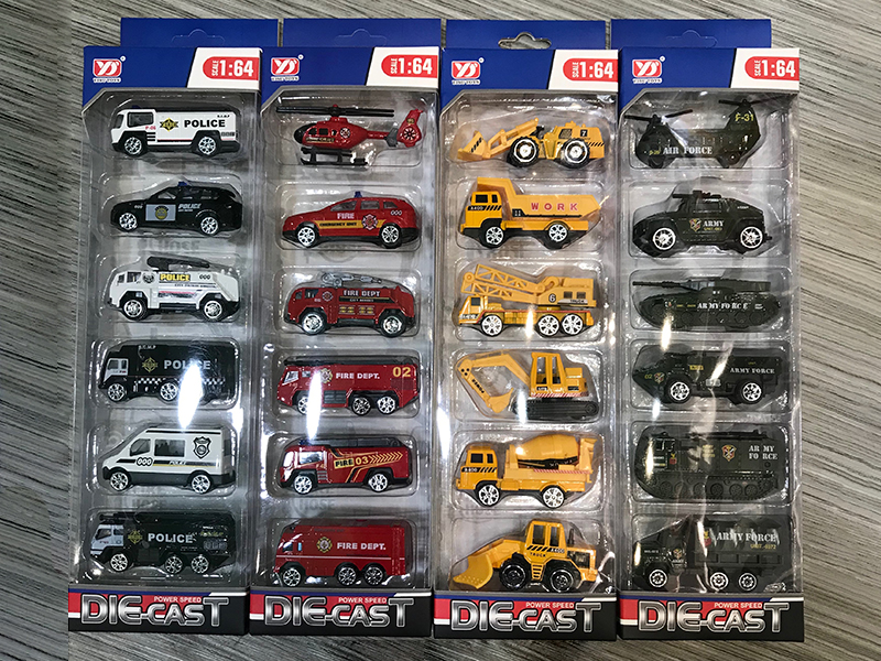 Slide Alloy Cars 6pcs