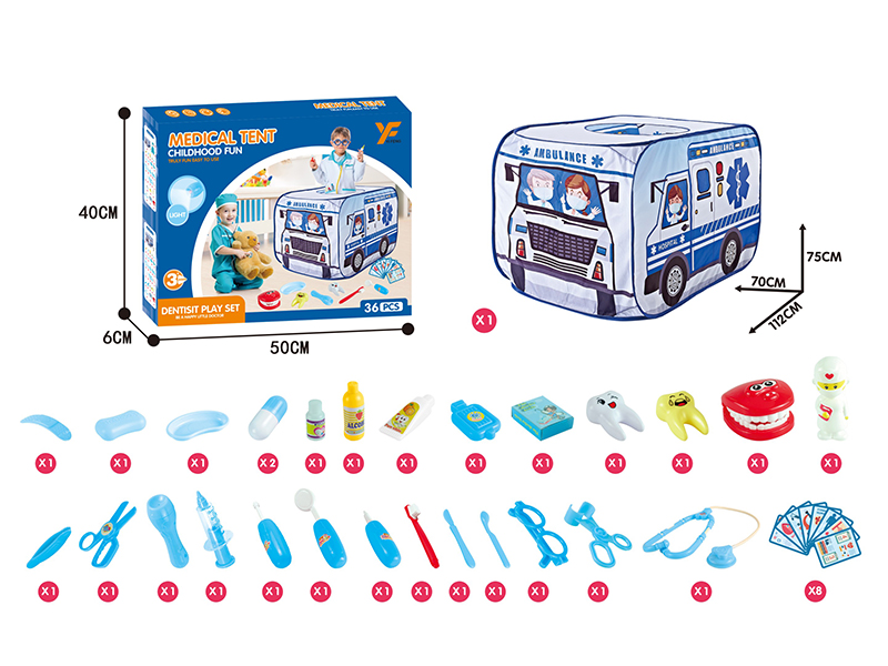Doctor Play Set(With Ambulance Tent)