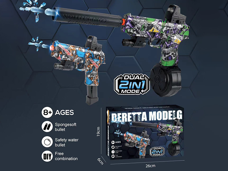 M92 Beretta Manual And Automatic 2 In 1 Water Bullet Gun