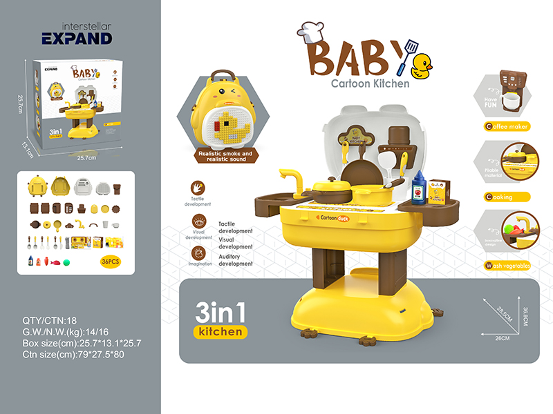 Cartoon Backpack Kitchen Toys