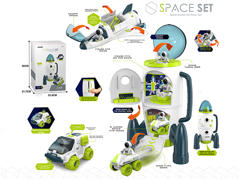 Rocket + Space Shuttle + Space Car