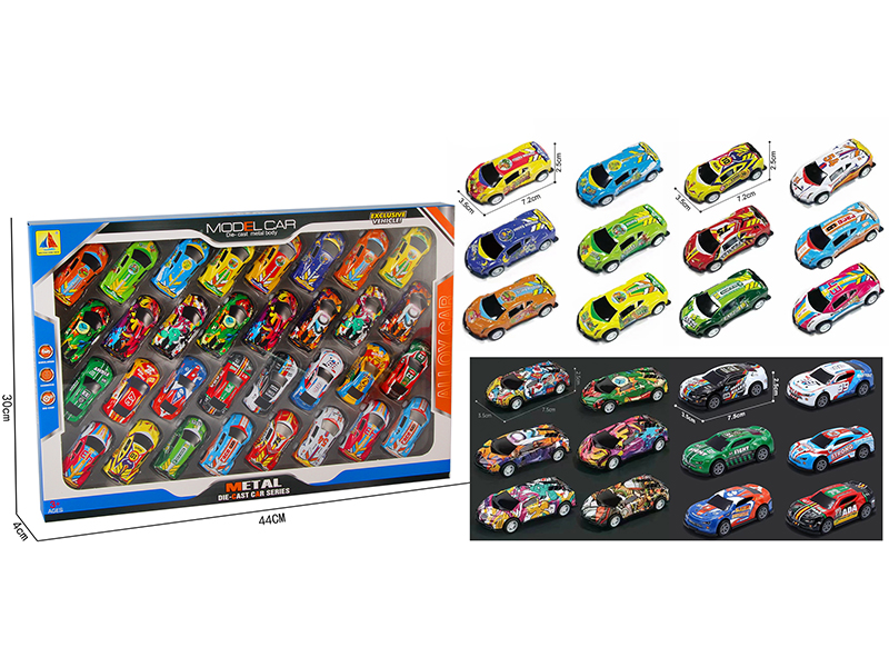 Pull Back Alloy Cars 32PCS