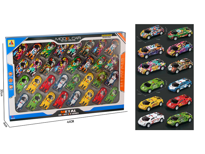 Pull Back Alloy Cars 32PCS