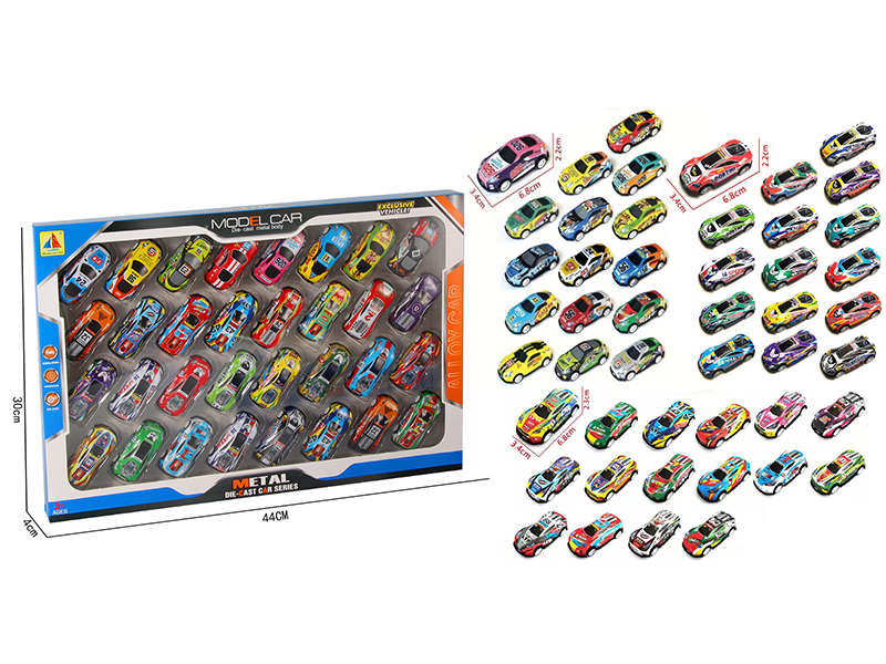 Pull Back Alloy Racing Cars 32PCS